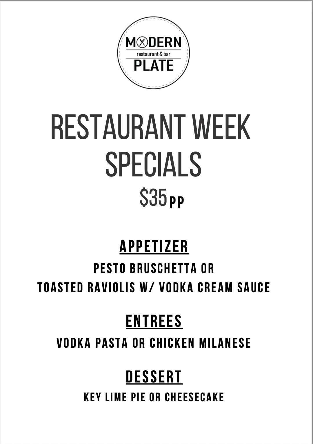 Celebrate Restaurant Week in Elmhurst at Modern Plate!